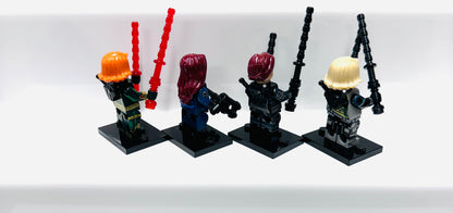 Custom Super Hero Black Widow Set Of 4 Minifigures