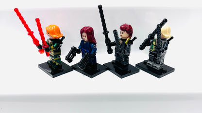 Custom Super Hero Black Widow Set Of 4 Minifigures