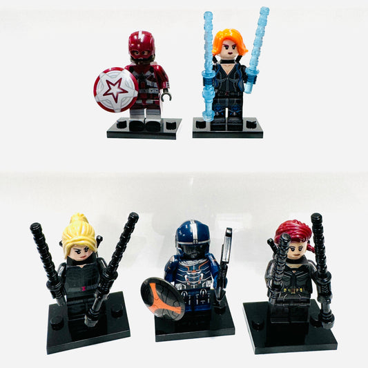 Custom Super Hero Black Widow Set Of 5 Minifigures