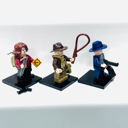 Custom Indiana Jones Minifigure set of 3 Figures