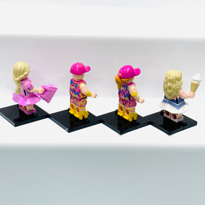 Custom Barbie Minifigure Set Of 4 Figures