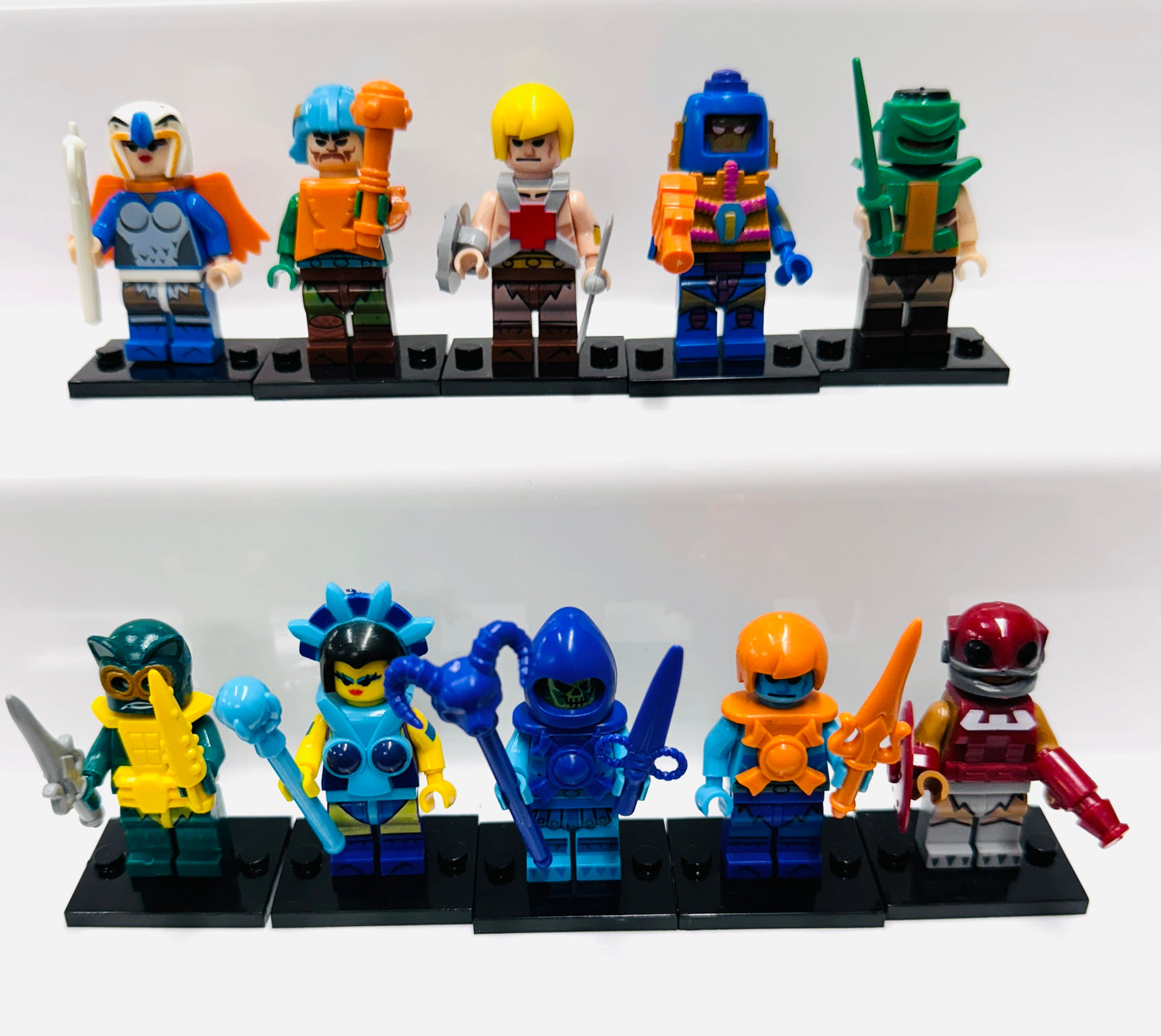 Custom He-man Set Of 10 Minifigures