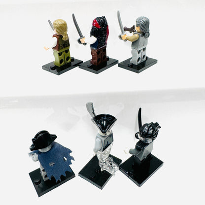 Custom Pirates Of The Caribbean Set Of 6 Minifigures