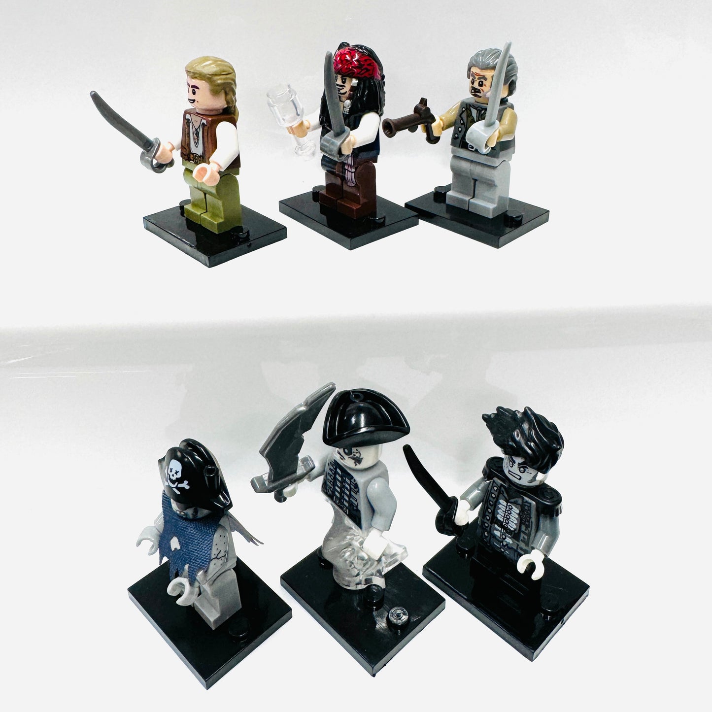 Custom Pirates Of The Caribbean Set Of 6 Minifigures