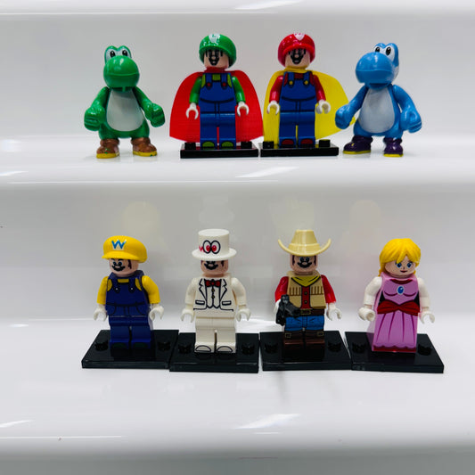 Custom Super Mario Set Of 8 Minifigures