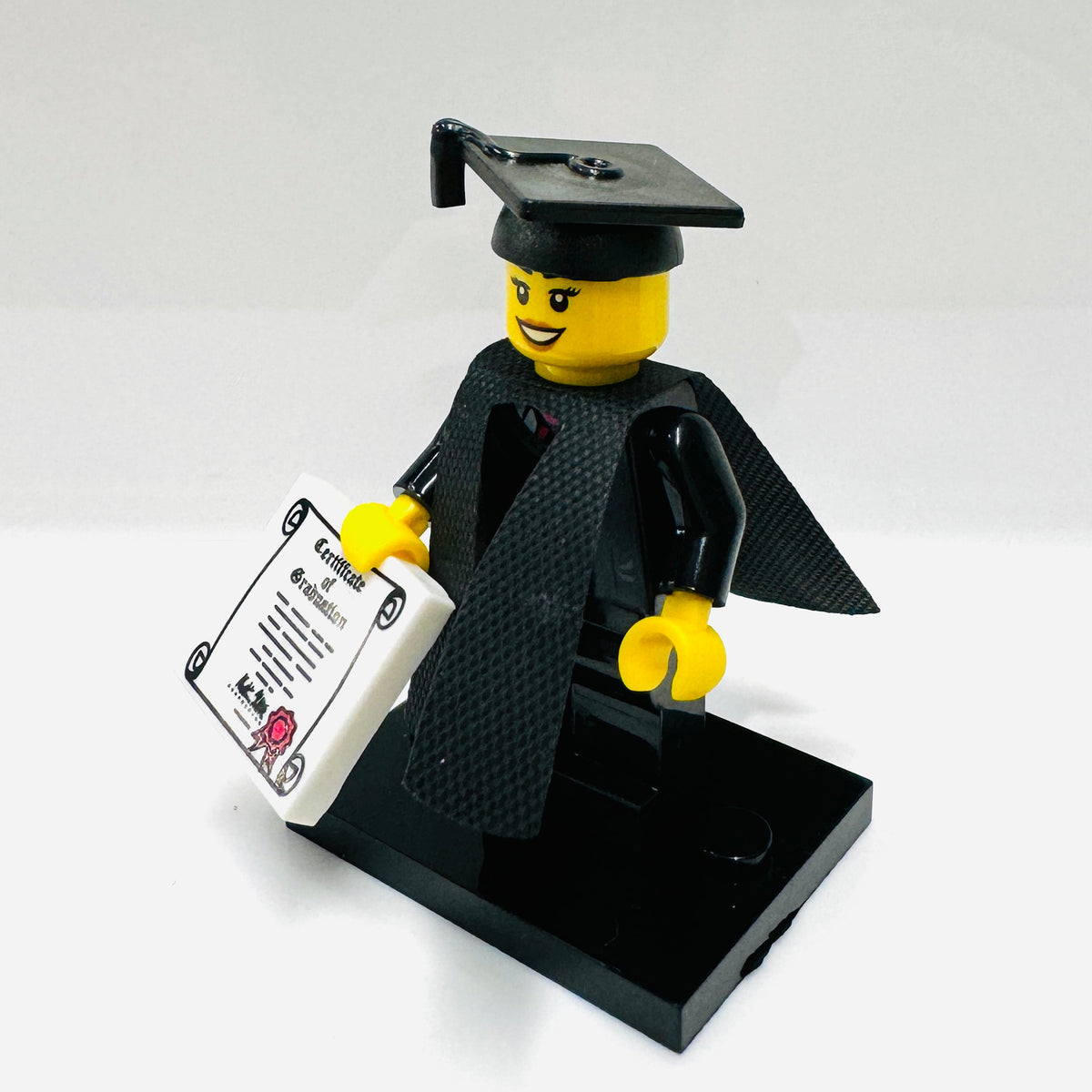 Graduation Miniature Custom Graduation Girl Minifigure – The Playwell Store