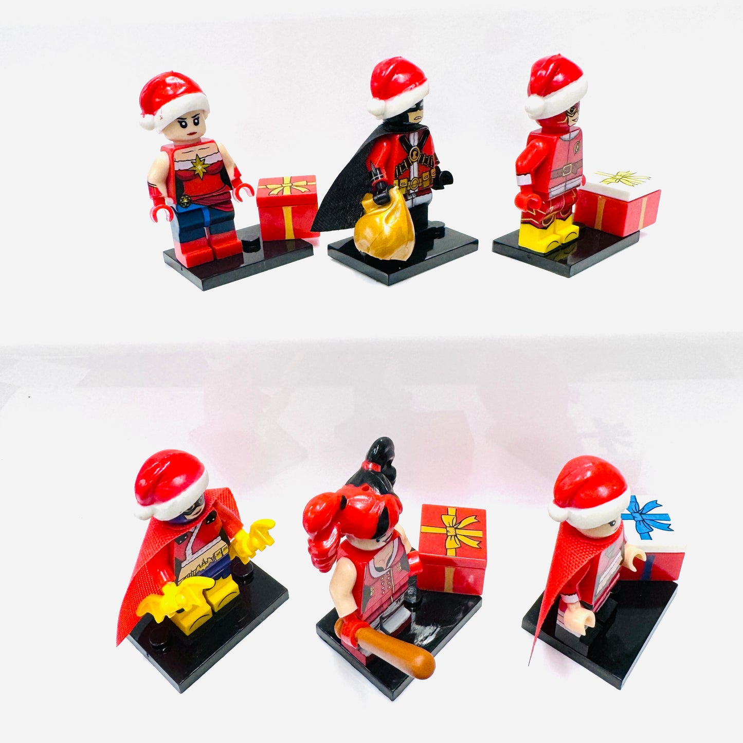 Custom  DC Christmas Set Of 6 Minifigures