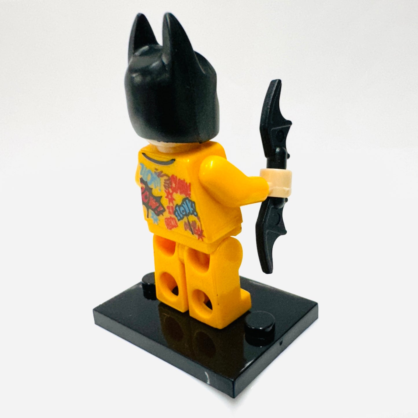 Custom Super Hero Graffiti Orange Bat Man Minifigure