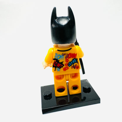 Custom Super Hero Graffiti Orange Bat Man Minifigure