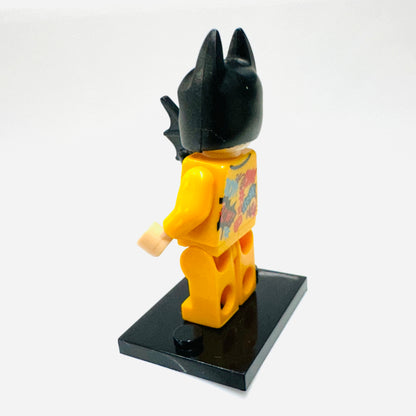 Custom Super Hero Graffiti Orange Bat Man Minifigure