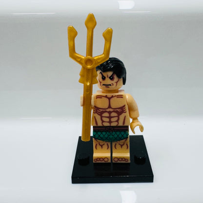 Custom Super Hero Aqua Man Minifigure