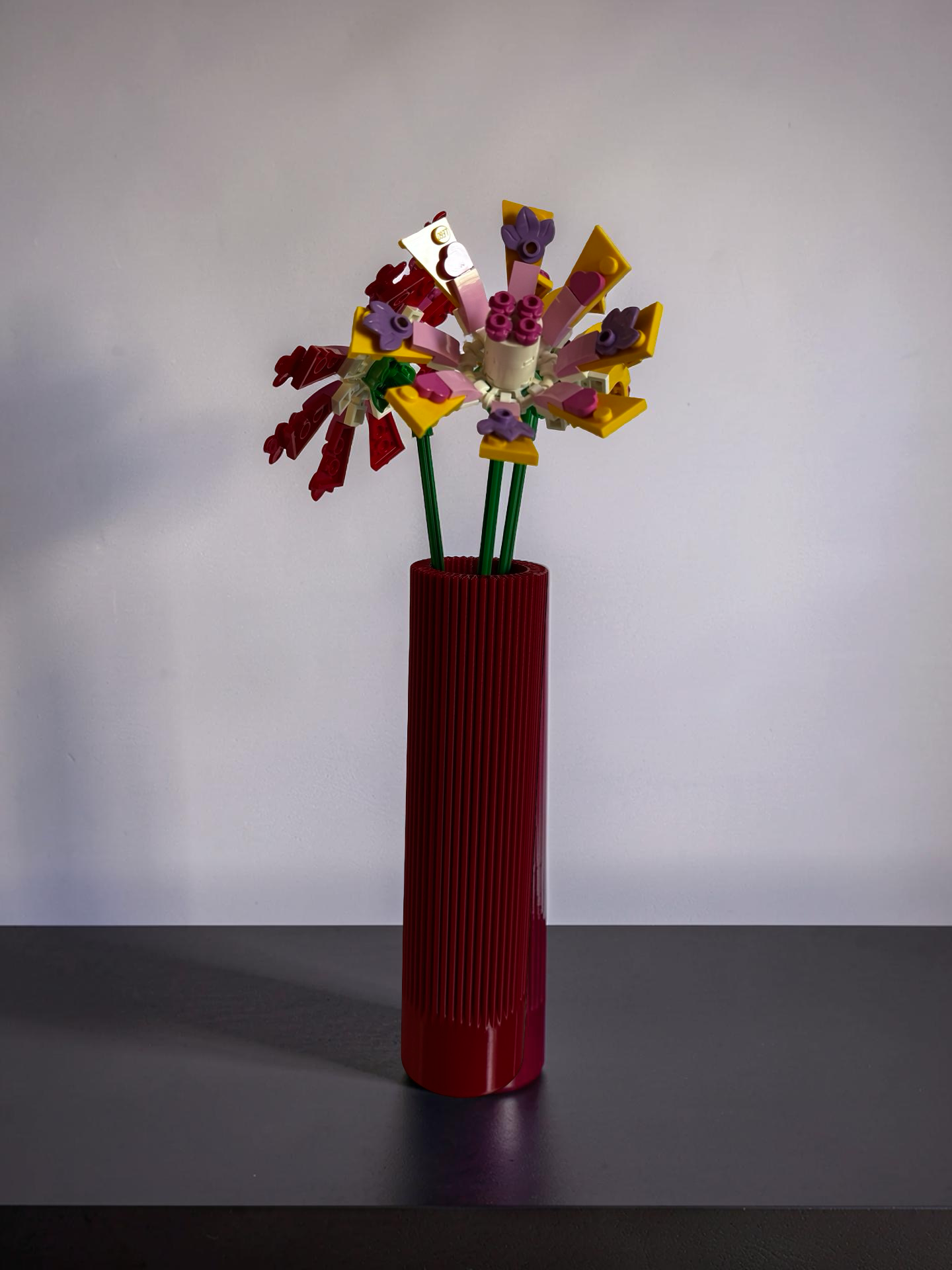 Vases For All LEGO Flowers Sets, Botanicals & Roses In A Modern Ribbed Design