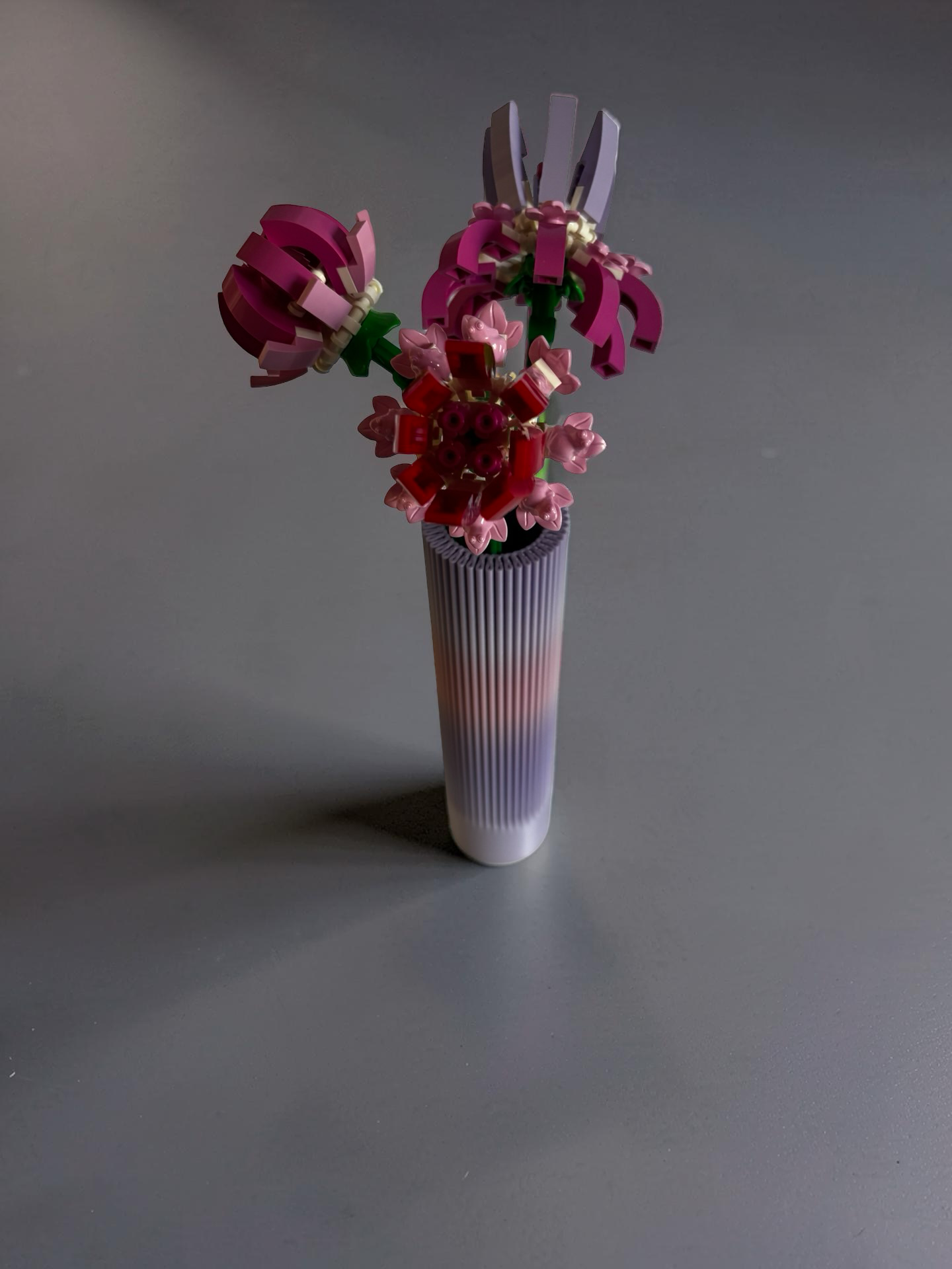 Vases For All LEGO Flowers Sets, Botanicals & Roses In A Modern Ribbed Design