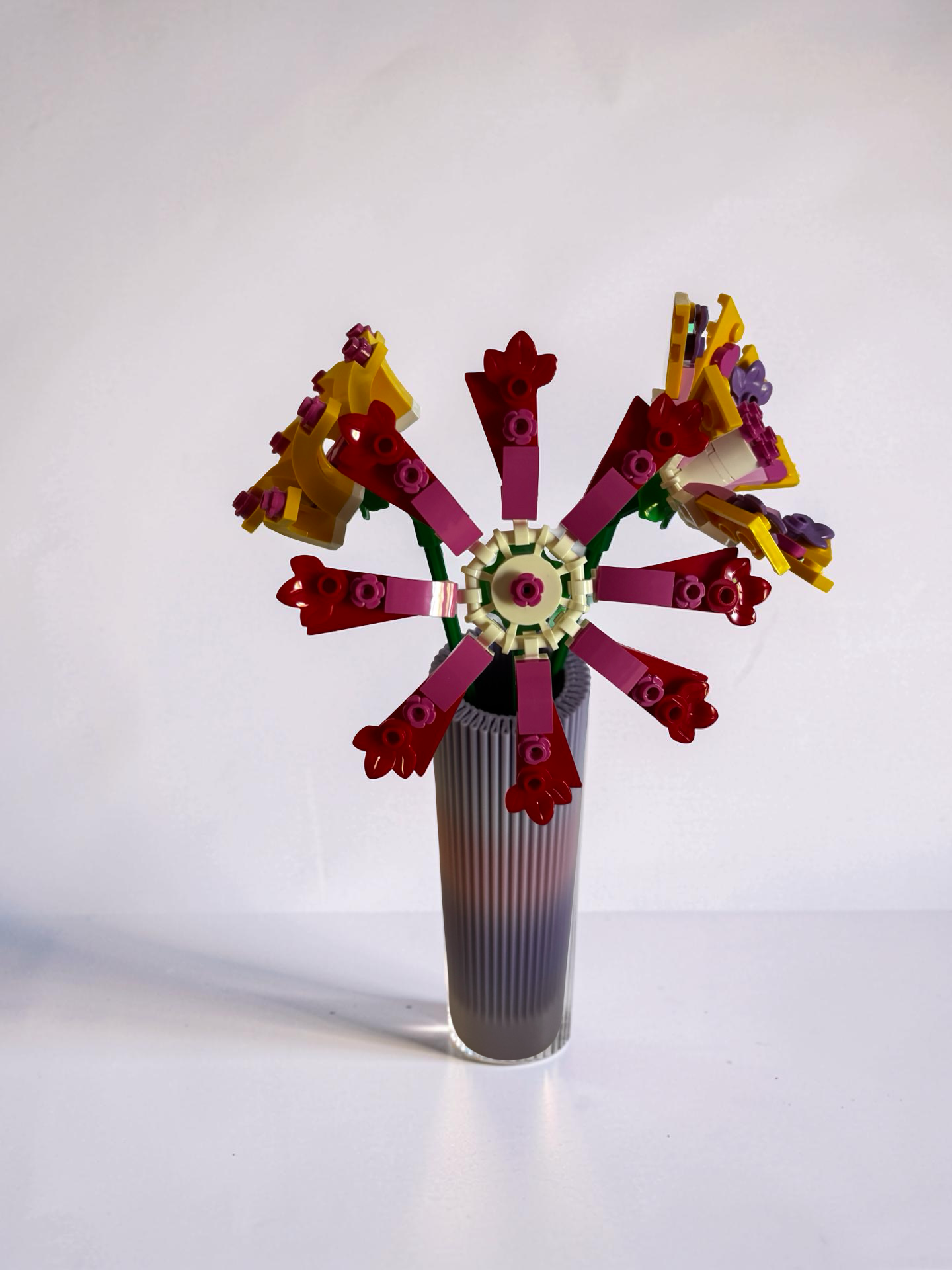Vases For All LEGO Flowers Sets, Botanicals & Roses In A Modern Ribbed Design