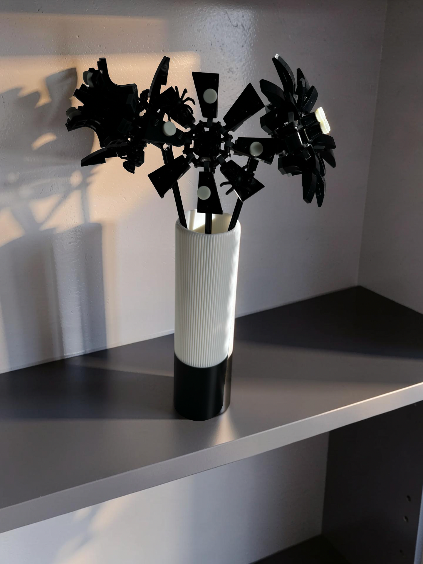 Vases For All LEGO Flowers Sets, Botanicals & Roses In A Modern Ribbed Design