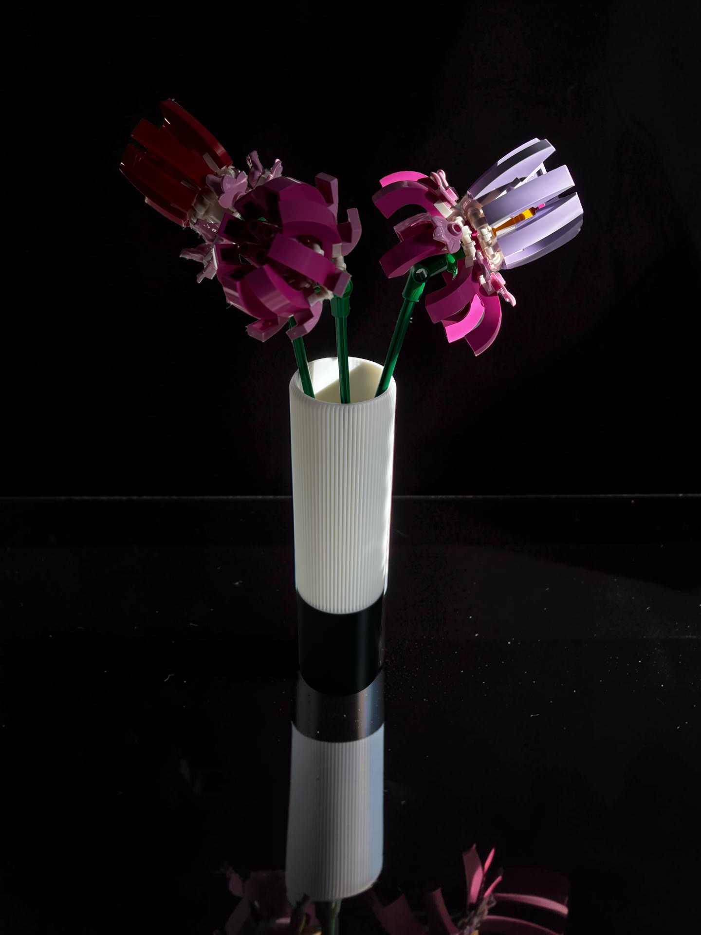 Vases For All LEGO Flowers Sets, Botanicals & Roses In A Modern Ribbed Design