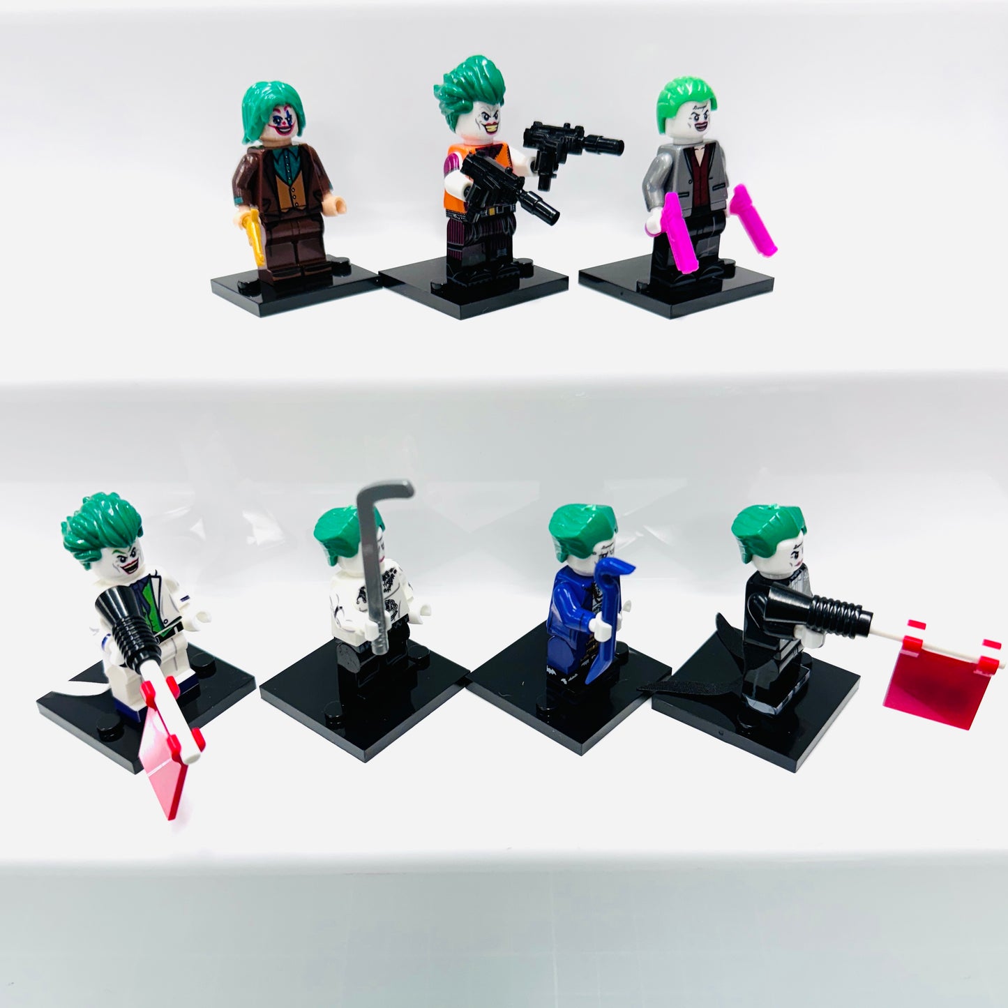 Custom Super Hero Joker Set Of 7 Minifigures