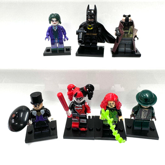 Custom Super Hero Batman & Villains Set Of 7 Minifigures