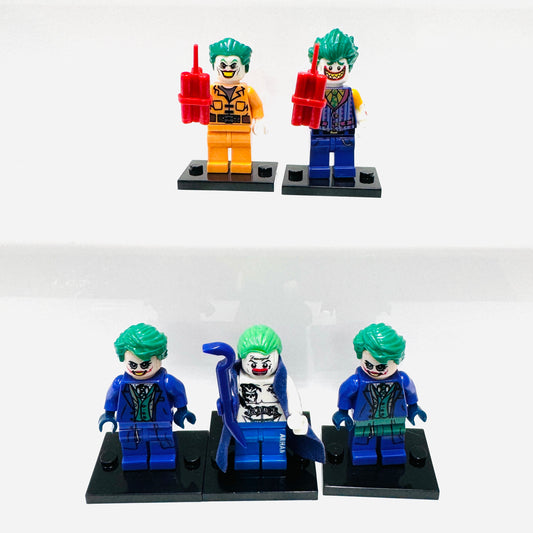 Custom Super Hero Joker Set Of 5 Minifigures