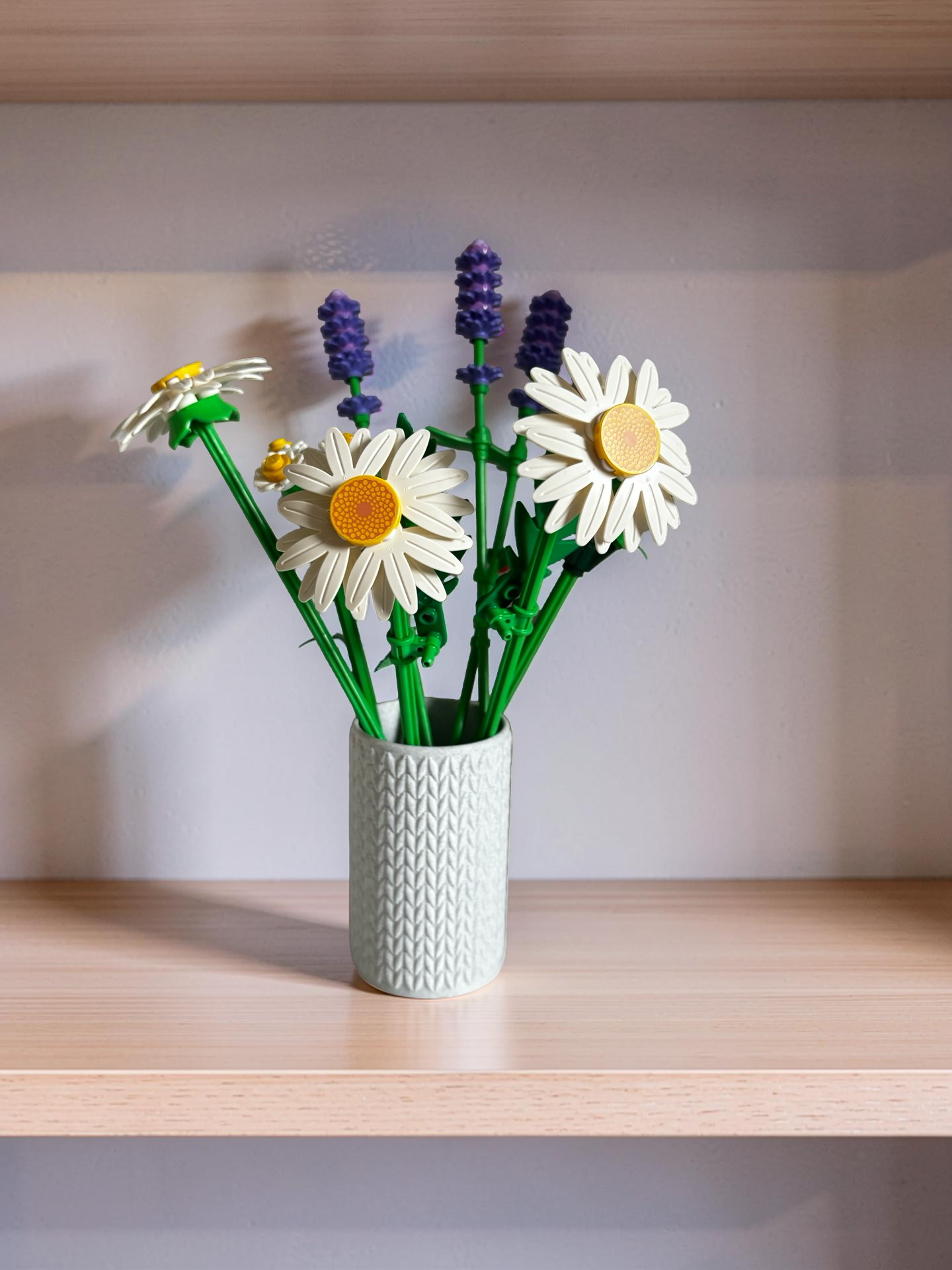 Vase for LEGO Botanicals Daisies 11508 | Modern Knitted Vase | 8cm Tall