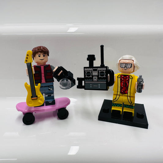 Custom Doc & Marty Minifigure Set Of 2 Figures