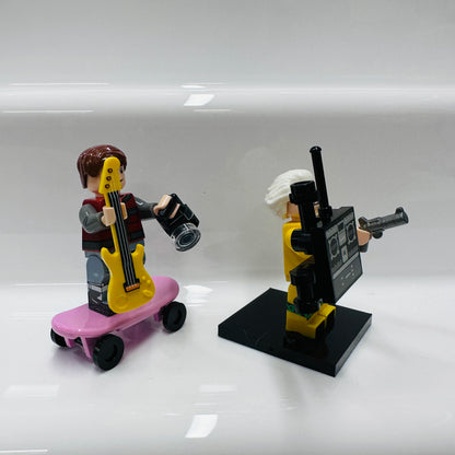 Custom Doc & Marty Minifigure Set Of 2 Figures