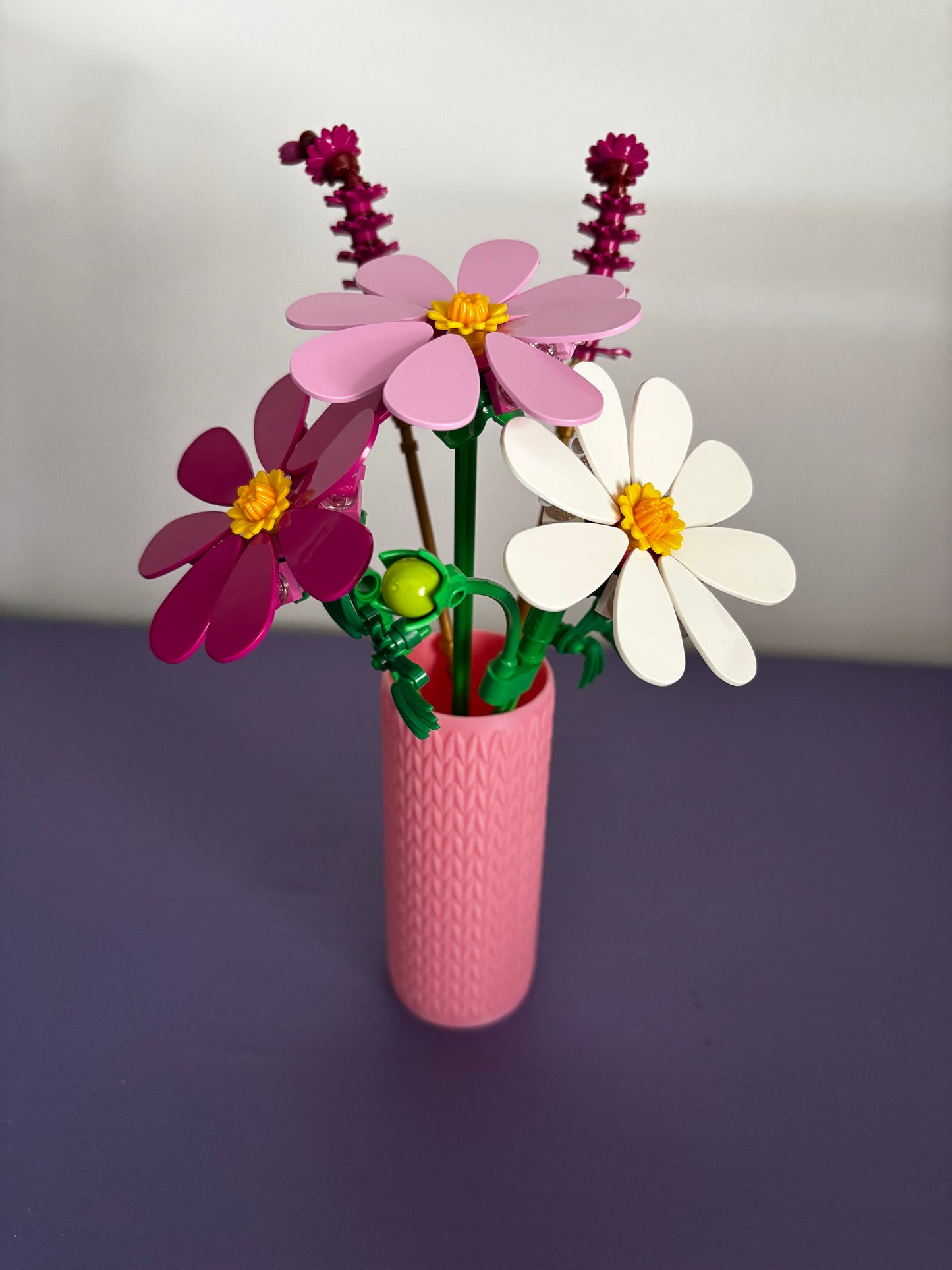Vase for LEGO Botanicals Cosmos Flowers 11514 | Modern Knitted Vase | 11cm  Tall
