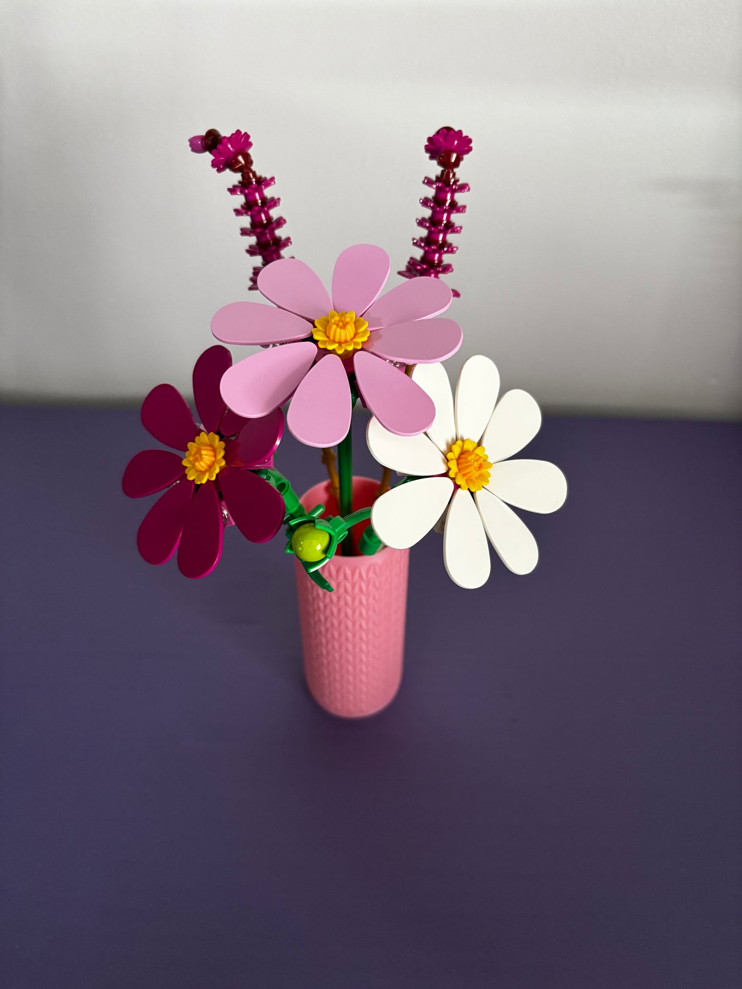 Vase for LEGO Botanicals Cosmos Flowers 11514 | Modern Knitted Vase | 11cm  Tall