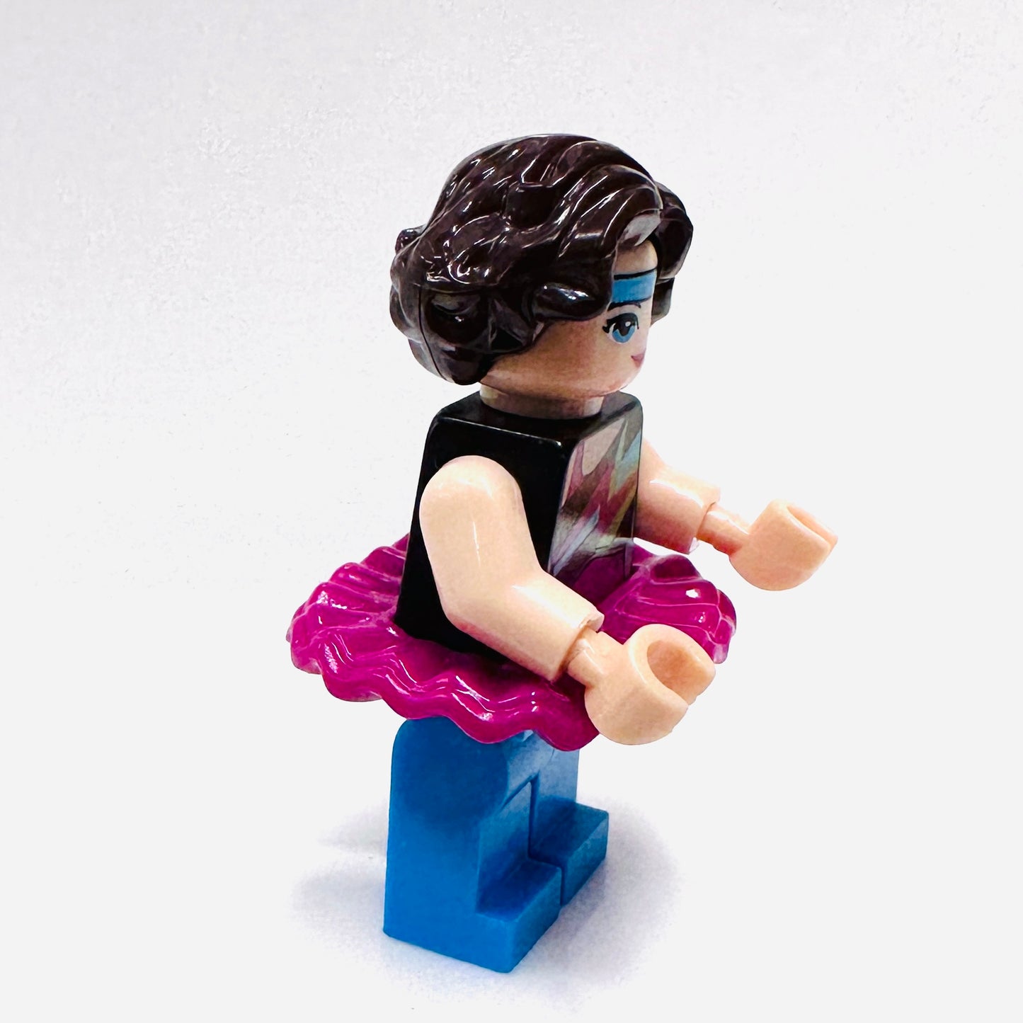 Custom Ballerina/ Dancer Black/Pink Minifigure