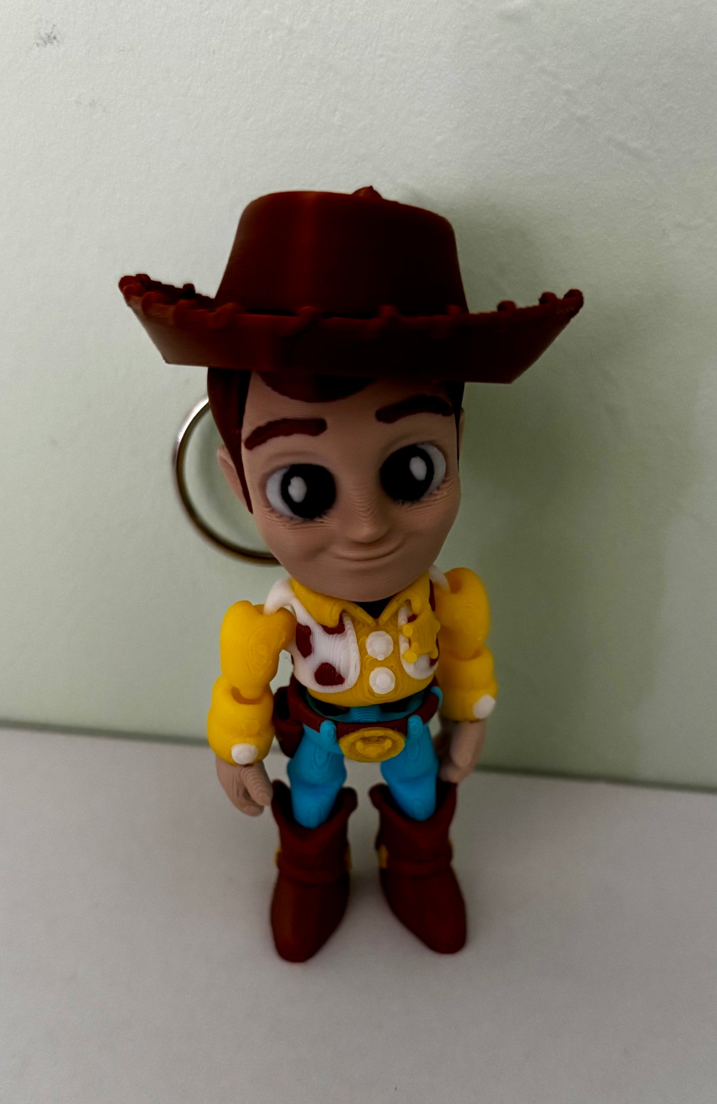 Woody-Inspired Cowboy Keyring | Cute 3D printed Backpack Charm | 8cm