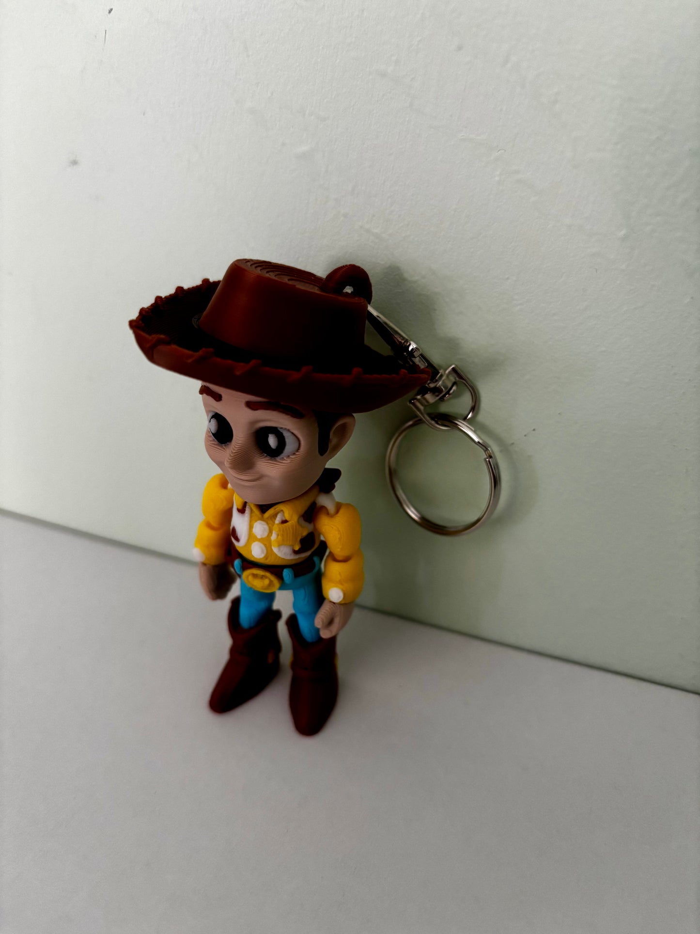 Woody-Inspired Cowboy Keyring | Cute 3D printed Backpack Charm | 8cm