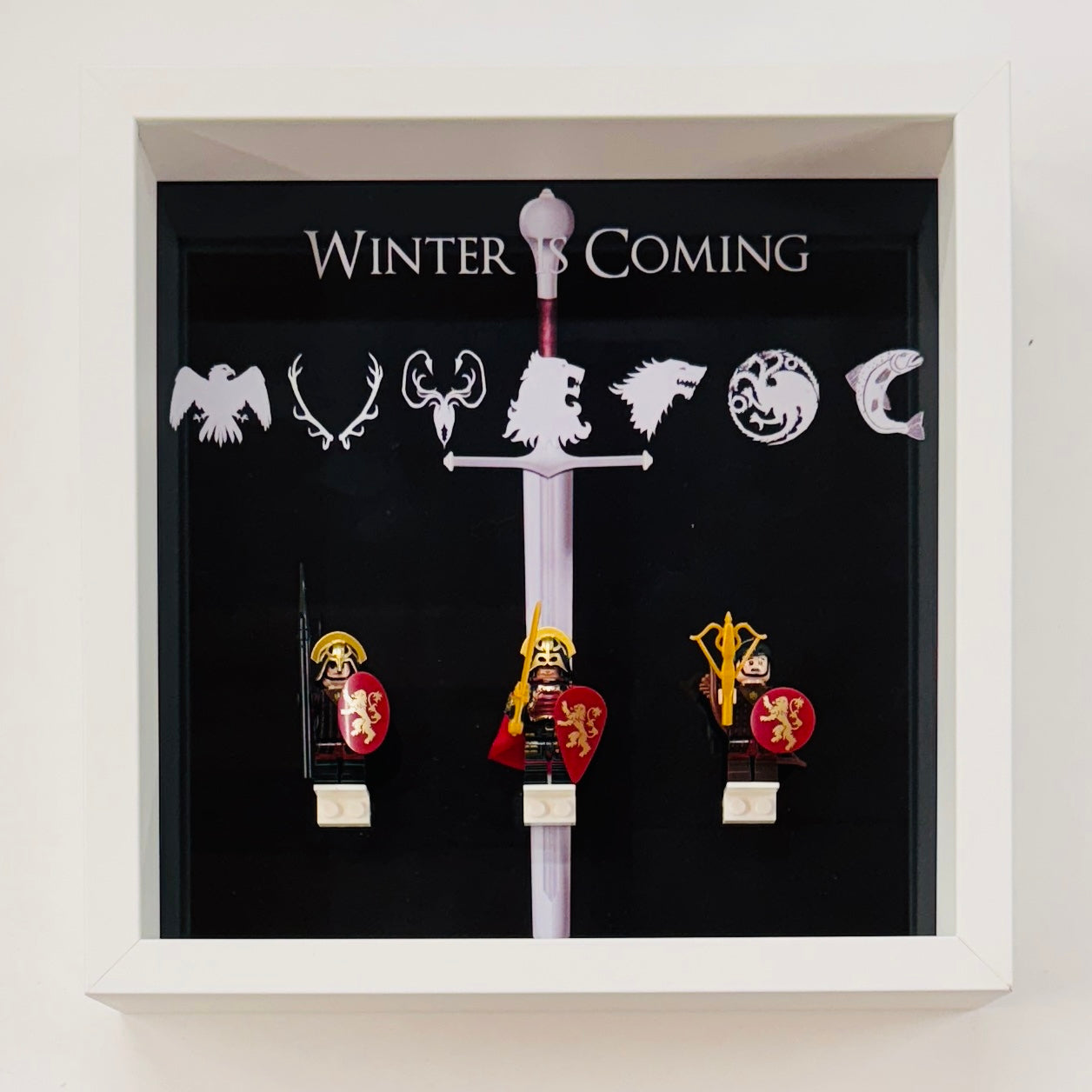 Game Of Thrones figures in a Frame