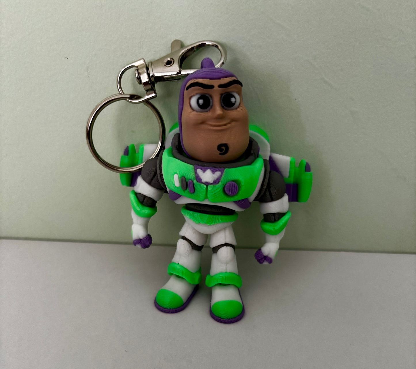 Space Ranger Buzz  Inspired 3D Printed Keyring | Cute Backpack Charm | 7cm