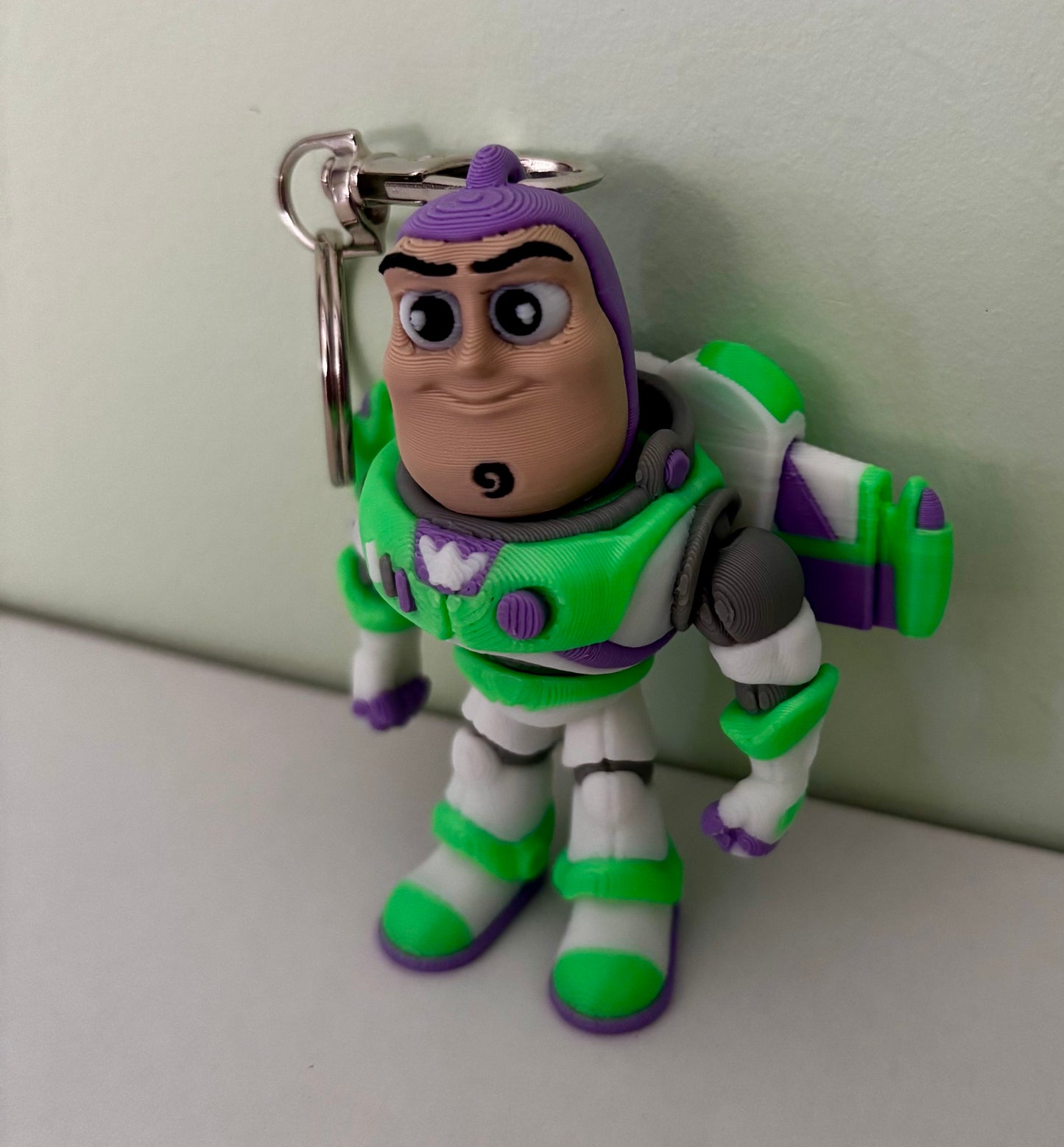 Space Ranger Buzz  Inspired 3D Printed Keyring | Cute Backpack Charm | 7cm