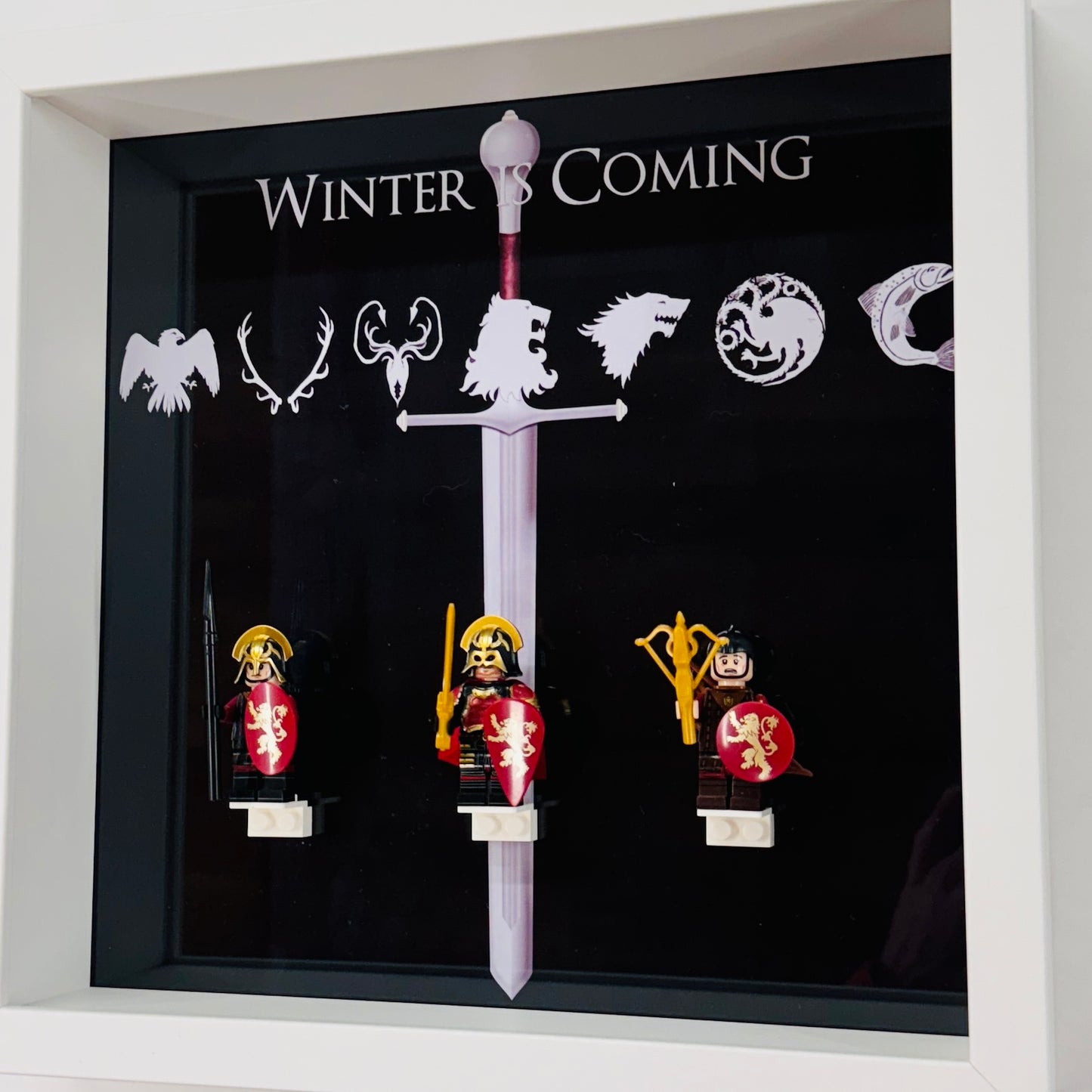 Game Of Thrones figures in a Frame