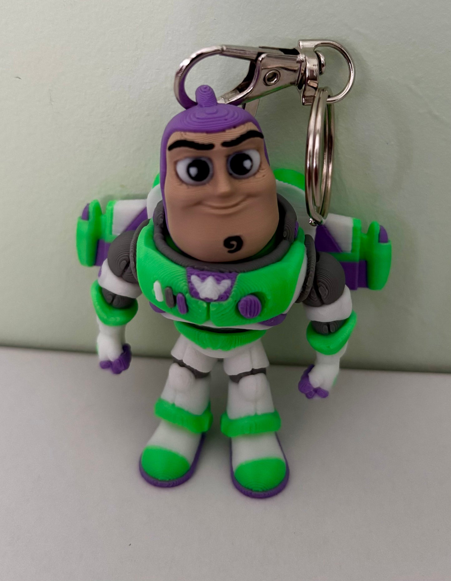 Space Ranger Buzz  Inspired 3D Printed Keyring | Cute Backpack Charm | 7cm