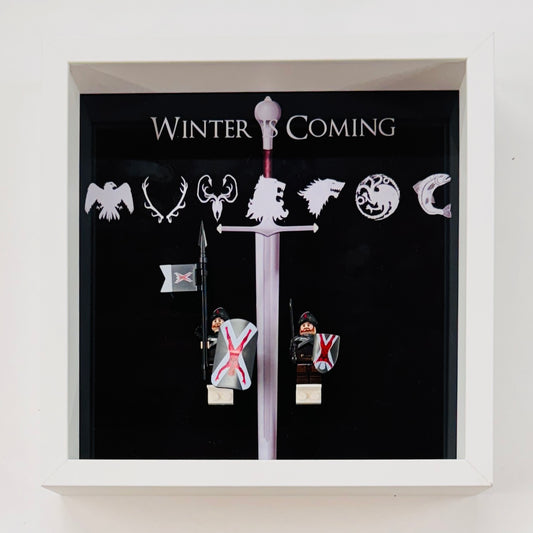 Game Of Thrones figures in a Frame