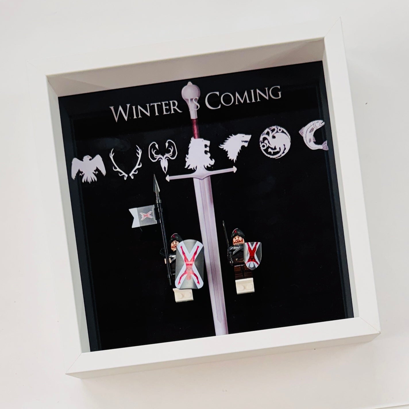 Game Of Thrones figures in a Frame