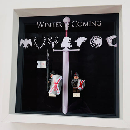 Game Of Thrones figures in a Frame