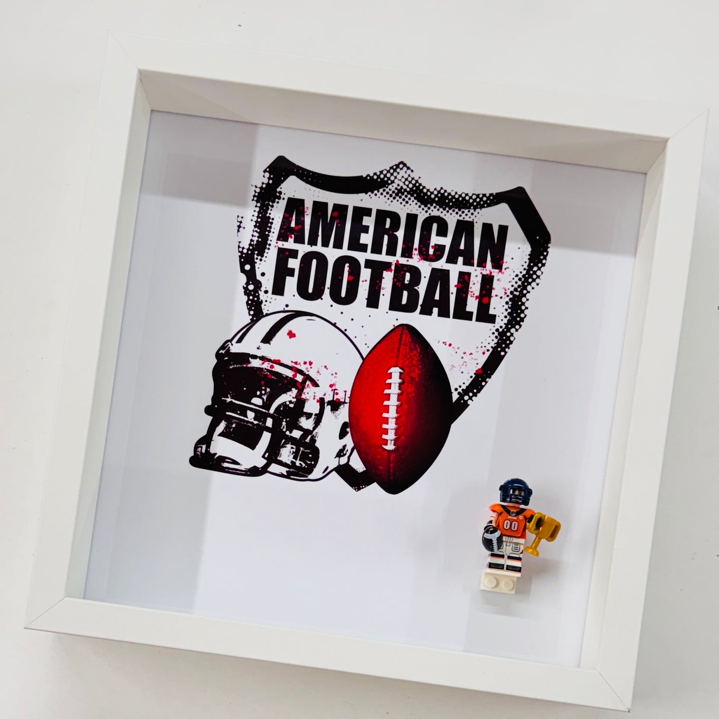 American Footballer BRONCOS Figure in a Frame