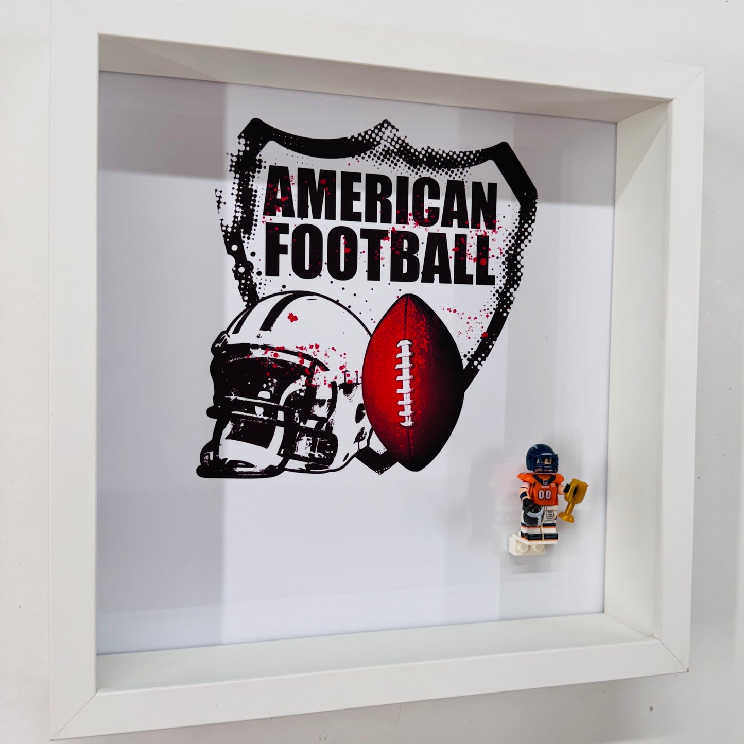 American Footballer BRONCOS Figure in a Frame