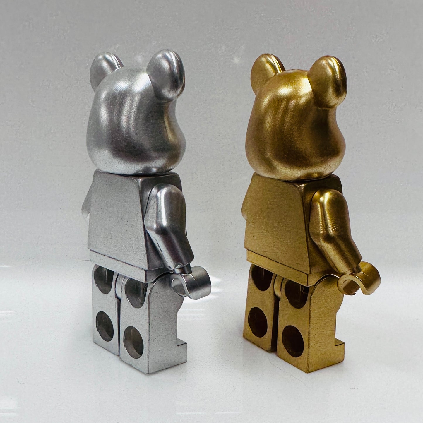 Custom Gold & Silver Bear Minifigures Set Of 2 Figures