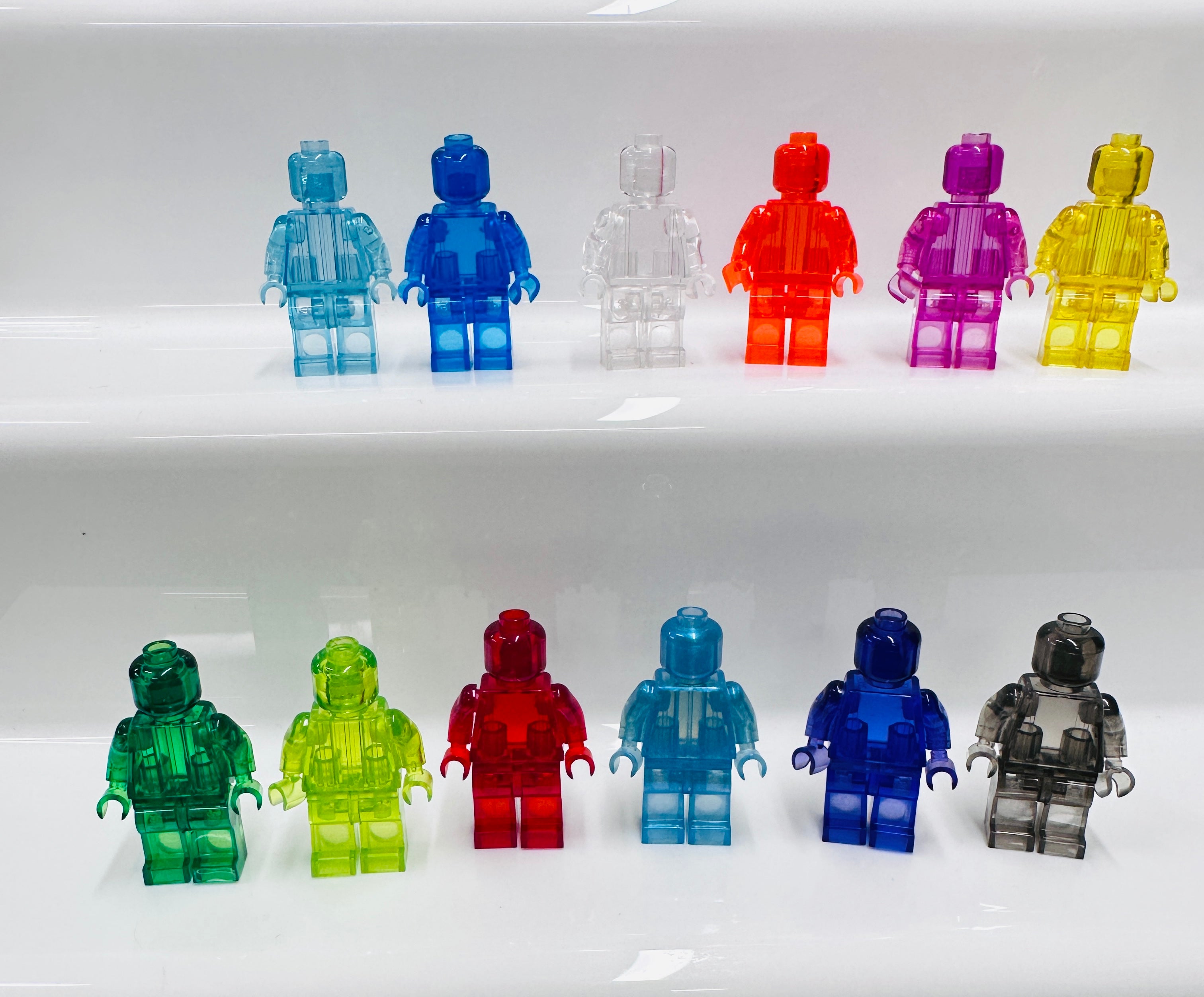 Custom Translucent Monochrome Coloured Minifigure The Playwell Store