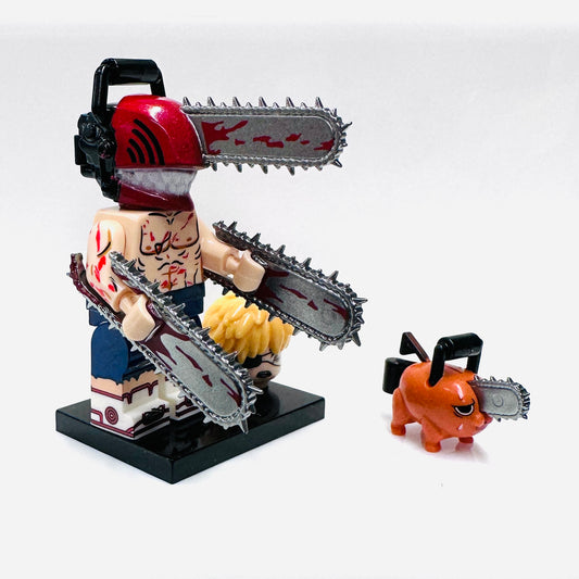 Custom Chainsaw & Pochita Minifigure