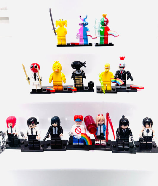 Custom Rainbow Minifigures Set Of 15 Figures