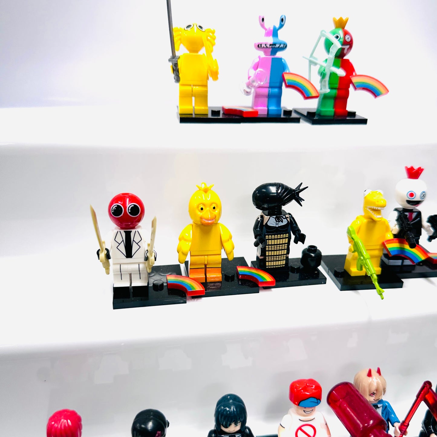 Custom Rainbow Minifigures Set Of 15 Figures