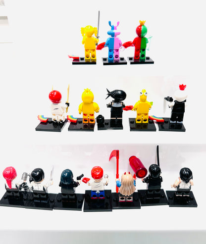 Custom Rainbow Minifigures Set Of 15 Figures