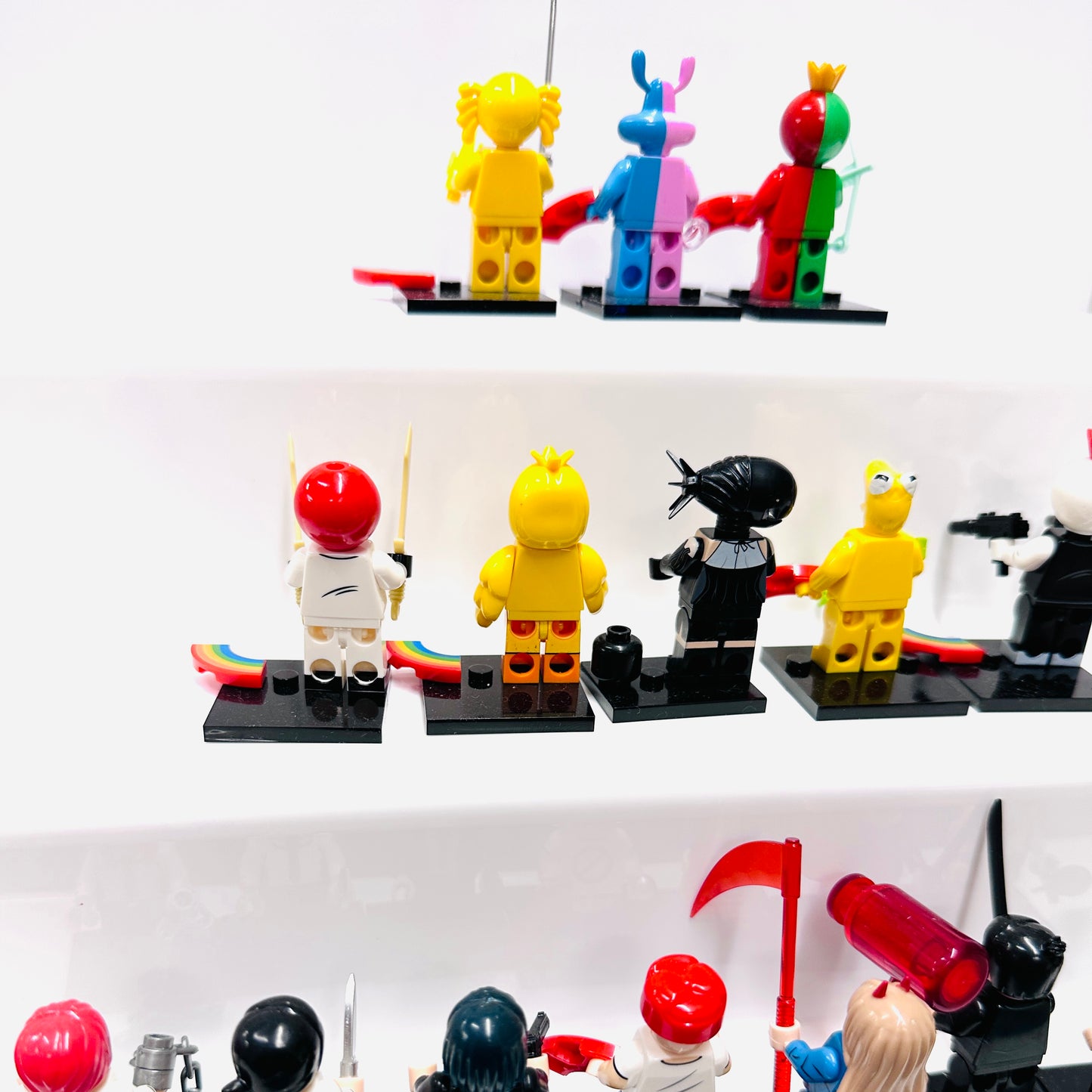 Custom Rainbow Minifigures Set Of 15 Figures