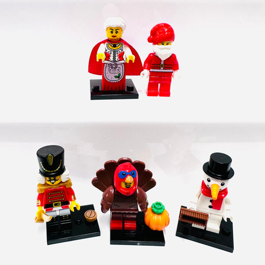 Custom Christmas Set Of 5 Minifigures