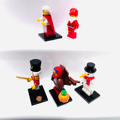 Custom Christmas Set Of 5 Minifigures